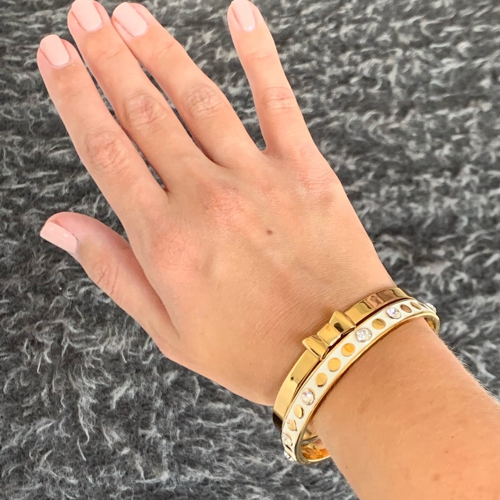 Kate Spade gold bangle bracelet set